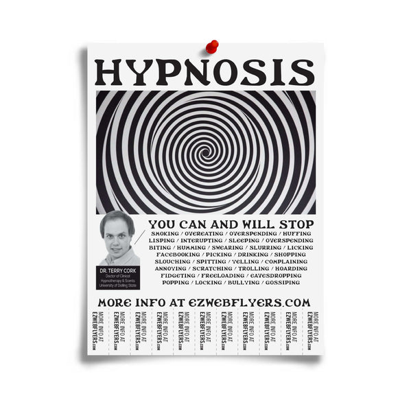 Joke hypnosis flyer from Prank-O