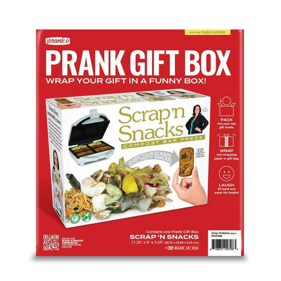 joke gift box from Prank-O for the Scrap N Snacks compost bar press