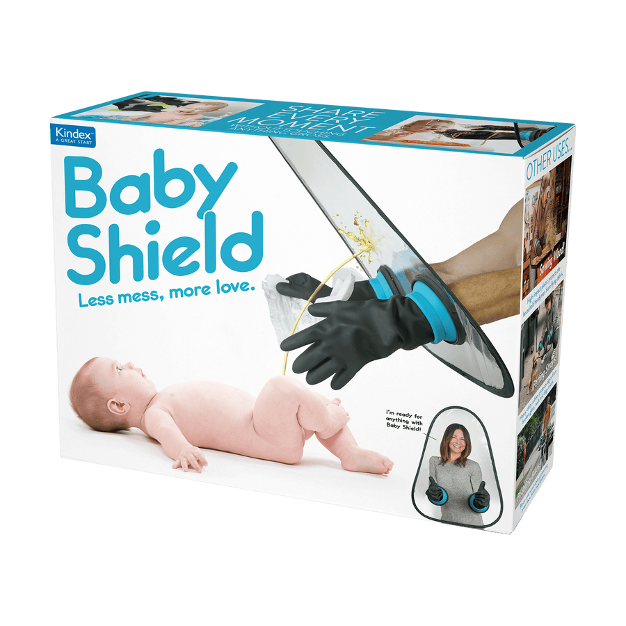 4 Pack Medium Boxes: BABY: Baby Shield, Birthie Stick, Crib Dribbler, Mobile Mobile